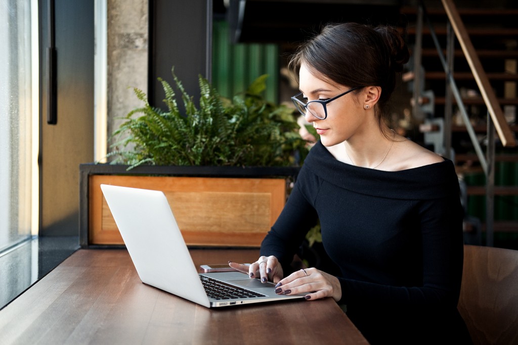 woman working