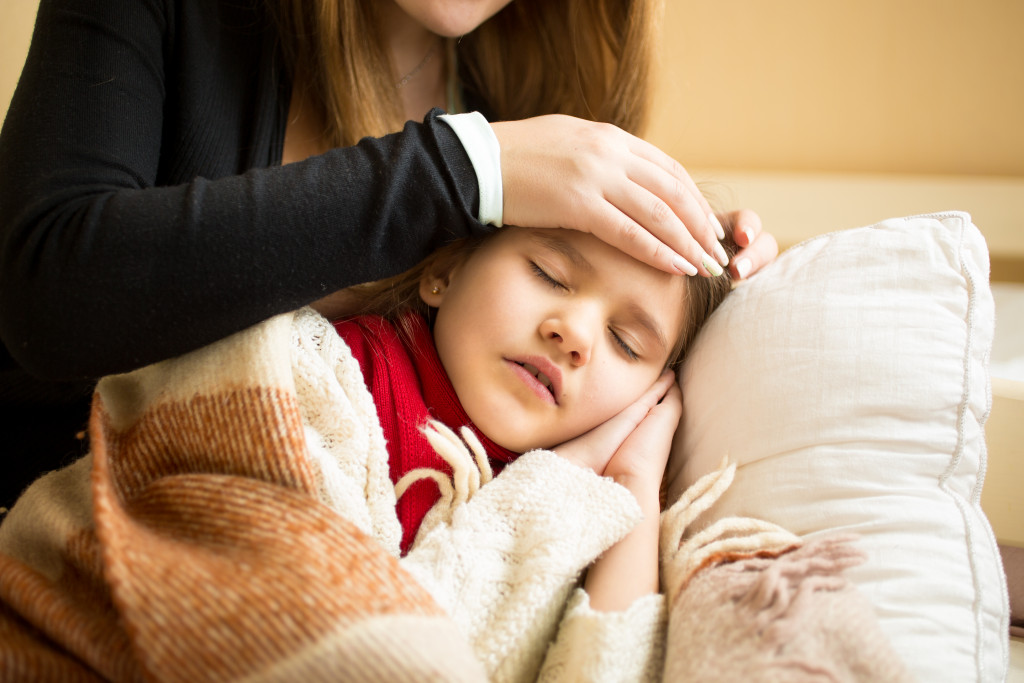 mother with sick child