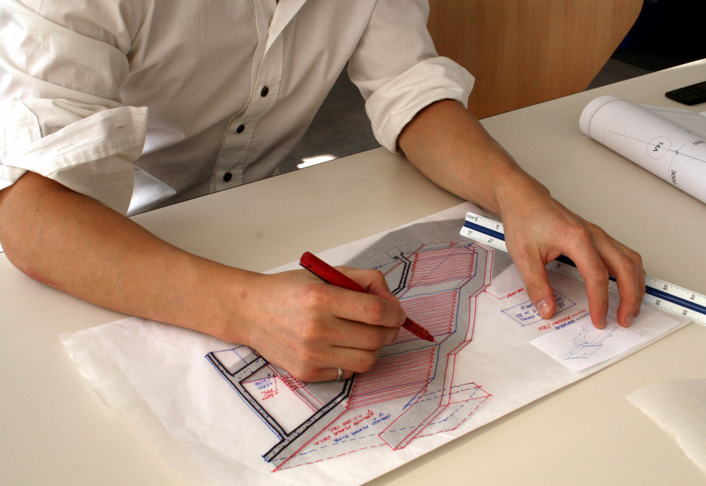 architect making a sketch