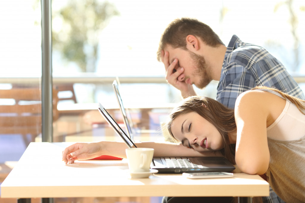 Employees too tired to work and sleeping instead