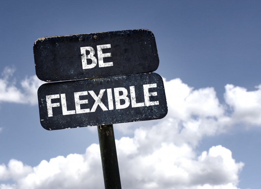 Be Flexible board sign