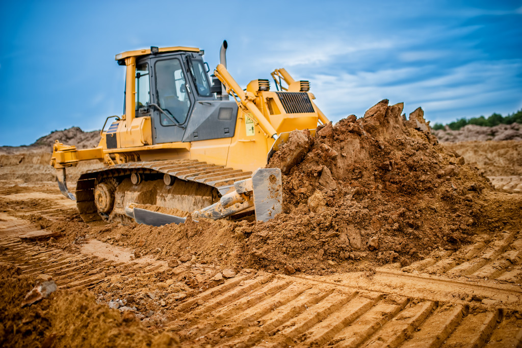 Excavator at work