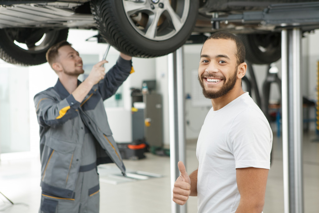 two car repairmen 