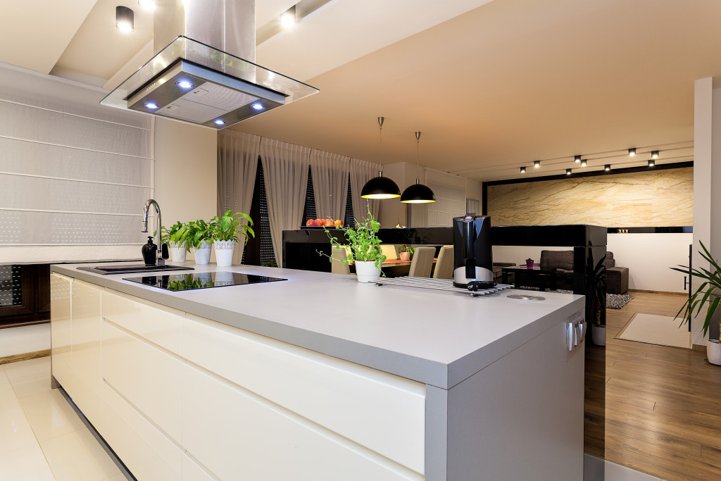 urban apartment with modern kitchen