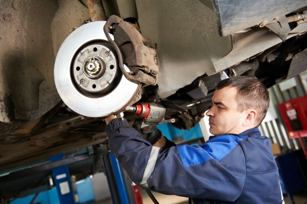 car mechanic at work