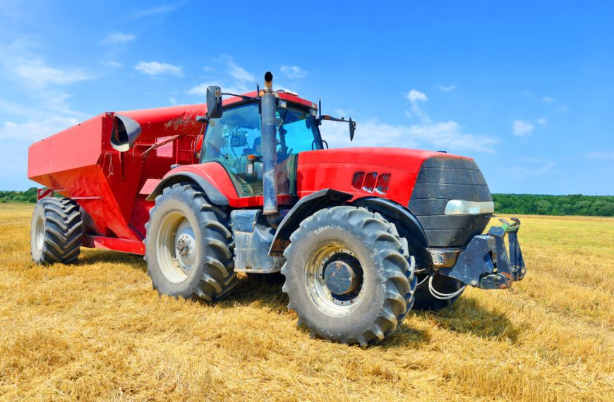 tractor on the field